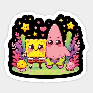 Cute Sponge Bob and Patrick Sticker